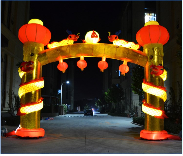 鄂州灯笼柱夜光拱门